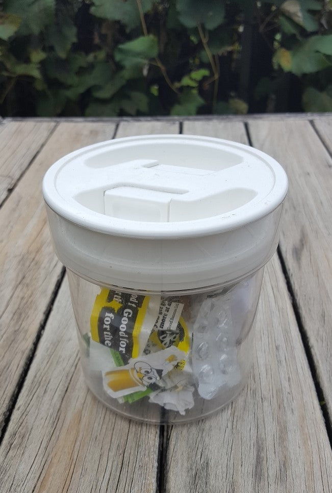 I don’t think this is going to fit in our Trash Jar